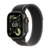 Apple Watch Series Ultra 3 49mm Black Titanium Case with Black/Charcoal Trail Loop S/M