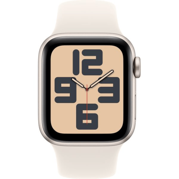 Apple Watch Series SE 2024 40mm Starlight Aluminum Case with Starlight Sport Band S/M
